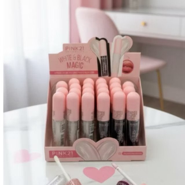 Gloss Labial Pink21 White & Black Magic – Brilho